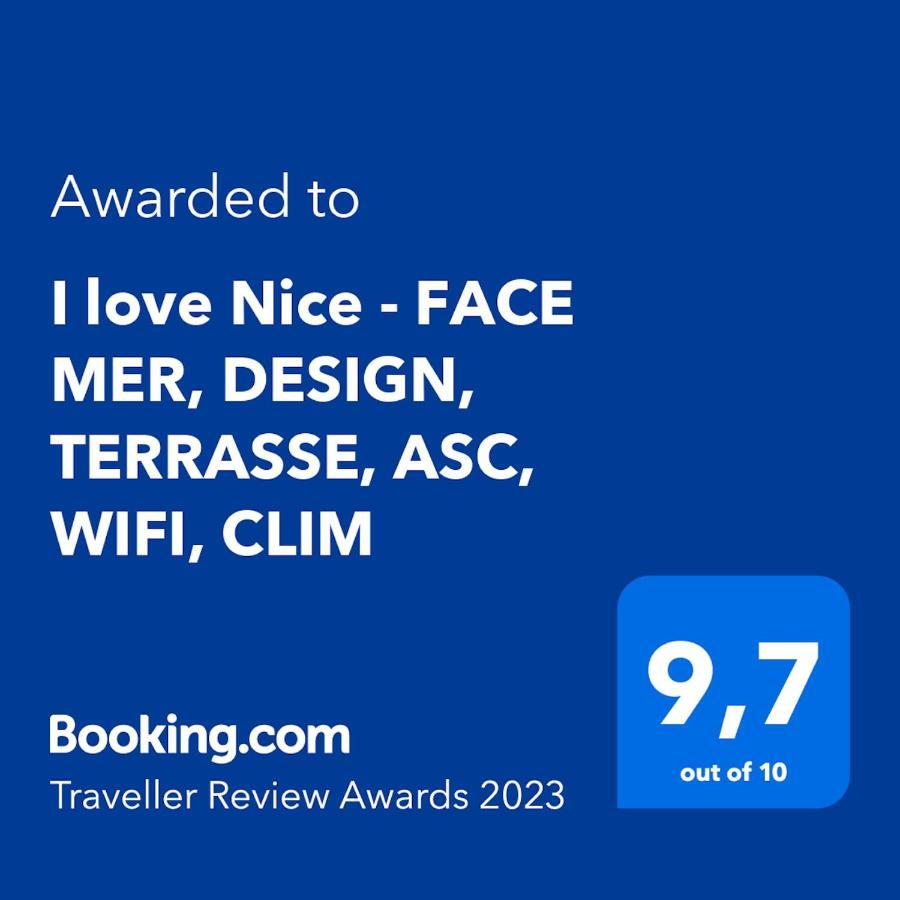 I Love Nice - Face Mer, Design, Terrasse, Asc, Wifi, Clim 外观 照片